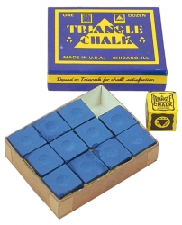 Billard Kreide Triangle Blau 12er Pack