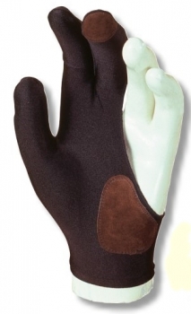 Preview: Billardhandschuh Laperti Größe M mit Ledereinsatz (für die linke Hand)