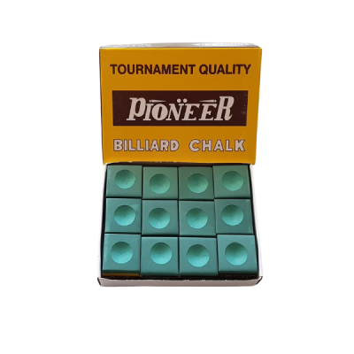 Billard Kreide Pioneer Grün 12er Pack